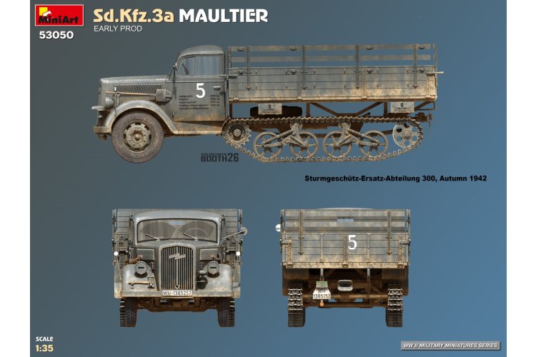1:35 MiniArt 53050 Sd.Kfz.3a Maultier Early Production WWII - Duitse Halfrupsvrachtwagen - Min53050 12 - MIN53050