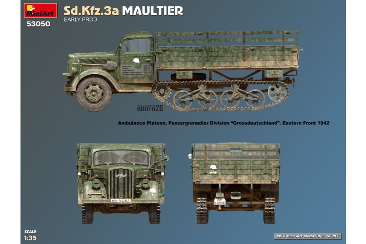 1:35 MiniArt 53050 Sd.Kfz.3a Maultier Early Production WWII - Duitse Halfrupsvrachtwagen - Min53050 13 - MIN53050