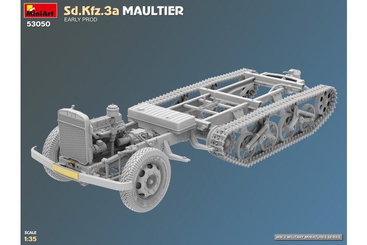 1:35 MiniArt 53050 Sd.Kfz.3a Maultier Early Production WWII - Duitse Halfrupsvrachtwagen - Min53050 9 - MIN53050