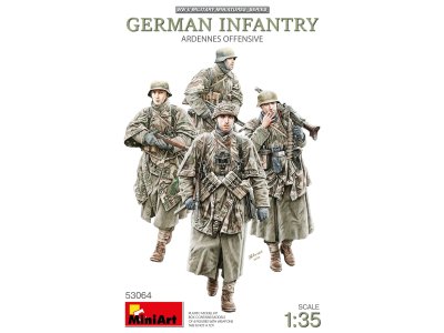 1:35 MiniArt 53064 German Infantry Ardennes Offensive WWII &ndash; 4 Figures - Min53064 1 - MIN53064