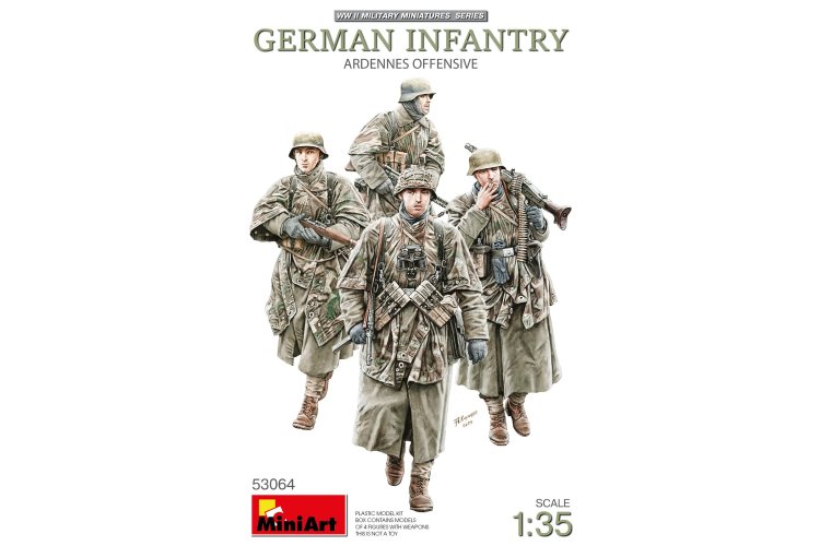 1:35 MiniArt 53064 German Infantry Ardennes Offensive WWII &ndash; 4 Figures - Min53064 1 - MIN53064