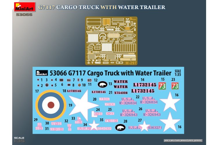 1:35 MiniArt 53066 Chevrolet G7117 - Cargo Truck met Watertanker - Amerikaanse Militaire Voertuig - Min53066 5 - MIN53066