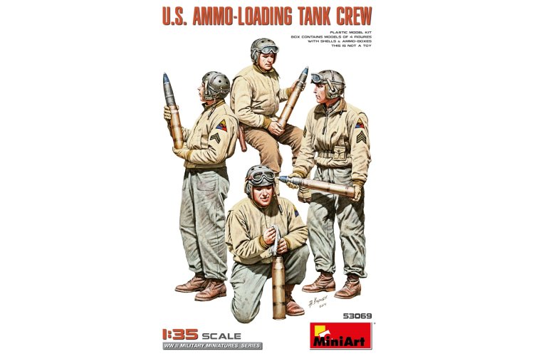 1:35 MiniArt 53069 Amerikaanse Tankbemanning bij Munitieladen WWII - 2nd Edition - 4 Figuren - Min53069 1 - MIN53069