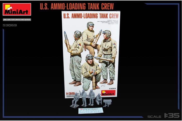 1:35 MiniArt 53069 Amerikaanse Tankbemanning bij Munitieladen WWII - 2nd Edition - 4 Figuren - Min53069 11 - MIN53069