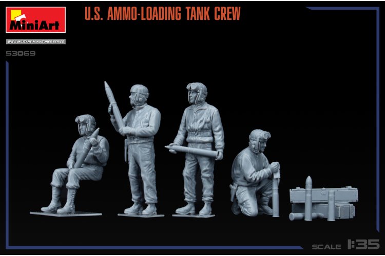1:35 MiniArt 53069 Amerikaanse Tankbemanning bij Munitieladen WWII - 2nd Edition - 4 Figuren - Min53069 12 - MIN53069