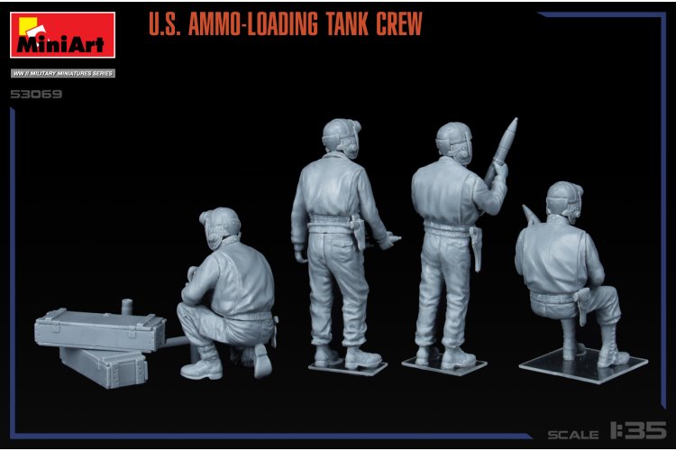 1:35 MiniArt 53069 Amerikaanse Tankbemanning bij Munitieladen WWII - 2nd Edition - 4 Figuren - Min53069 13 - MIN53069