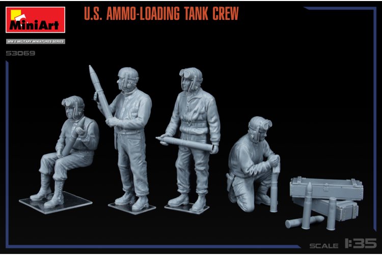 1:35 MiniArt 53069 Amerikaanse Tankbemanning bij Munitieladen WWII - 2nd Edition - 4 Figuren - Min53069 14 - MIN53069