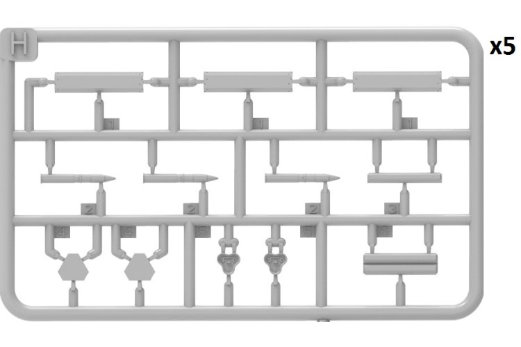 1:35 MiniArt 53070 75 mm M48 Granaten met Lobster Transportkisten voor M3/M4 Tanks - 15 Granaten & 5 Kisten - Min53070 3 - MIN53070
