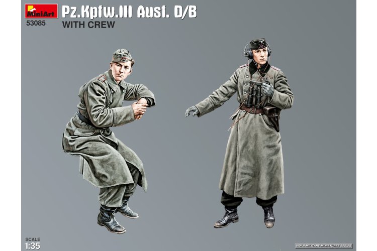 1:35 MiniArt 53085 Pz.Kpfw. III Ausf. D/B with Crew WWII &ndash; German Tank and 2 Figures - Min53085 3 - MIN53085