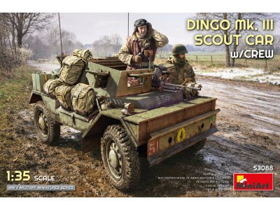 1:35 MiniArt 53088 Dingo Mk. III Scout Car met Bemanning WWII - Britse Pantserwagen - Min53088 1 - MIN53088
