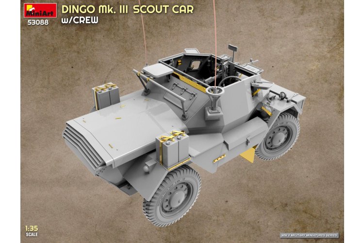 1:35 MiniArt 53088 Dingo Mk. III Scout Car met Bemanning WWII - Britse Pantserwagen - Min53088 10 - MIN53088