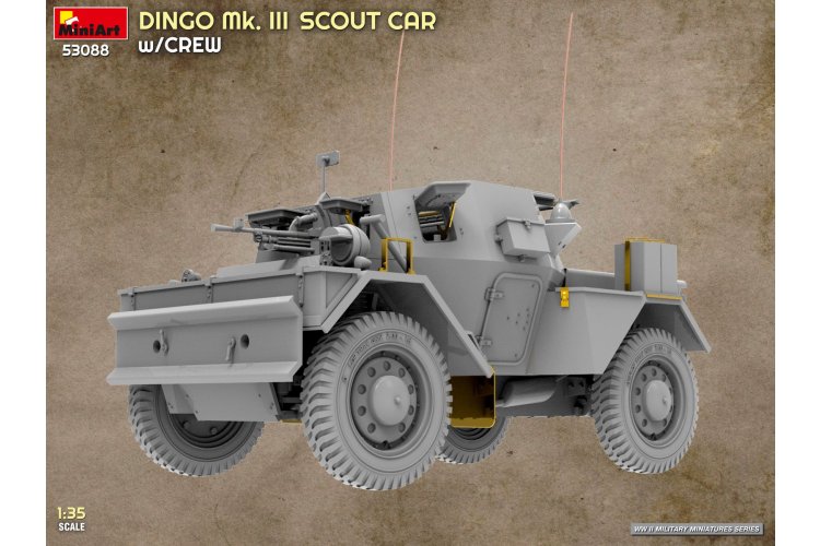 1:35 MiniArt 53088 Dingo Mk. III Scout Car met Bemanning WWII - Britse Pantserwagen - Min53088 16 - MIN53088