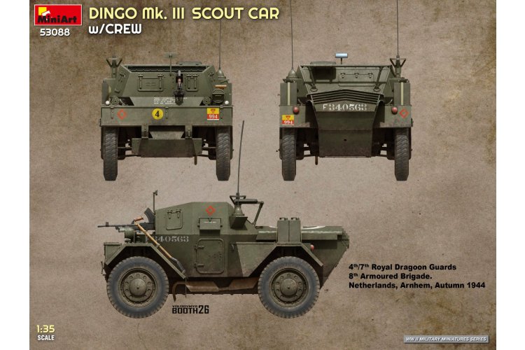 1:35 MiniArt 53088 Dingo Mk. III Scout Car met Bemanning WWII - Britse Pantserwagen - Min53088 5 - MIN53088