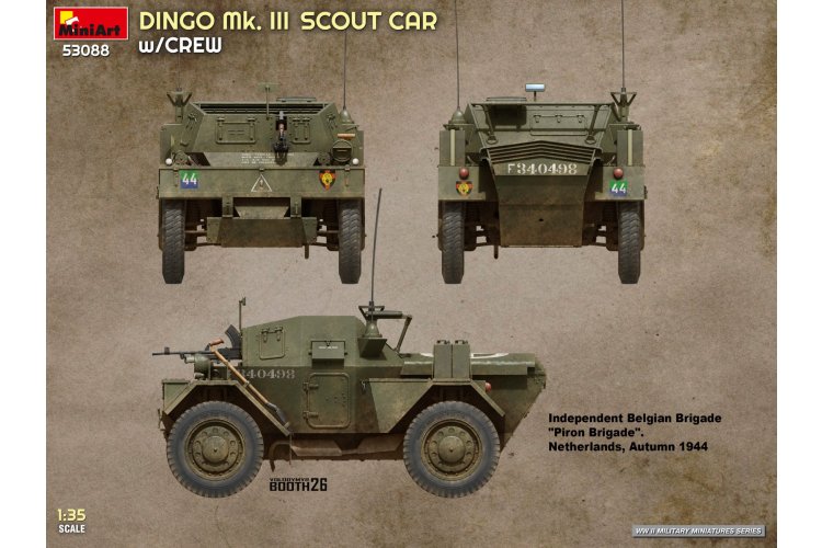 1:35 MiniArt 53088 Dingo Mk. III Scout Car met Bemanning WWII - Britse Pantserwagen - Min53088 6 - MIN53088