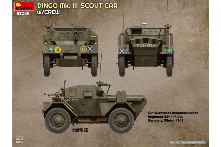 1:35 MiniArt 53088 Dingo Mk. III Scout Car met Bemanning WWII - Britse Pantserwagen - Min53088 7 - MIN53088