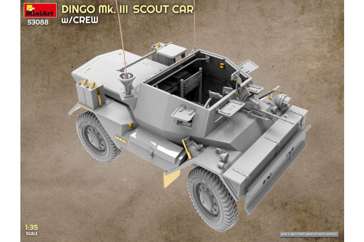 1:35 MiniArt 53088 Dingo Mk. III Scout Car met Bemanning WWII - Britse Pantserwagen - Min53088 9 - MIN53088