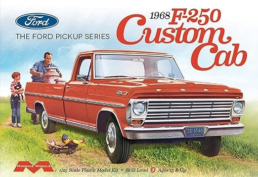 1:25 Moebius 2564 1968 F-250 Custom Cab - The Ford Pickup Series - Moe2564 1 - MOE2564