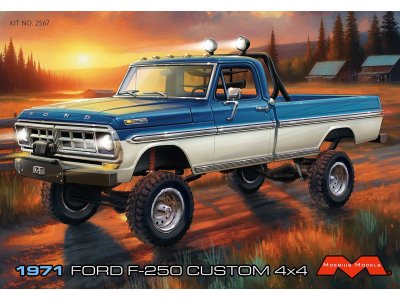 1:25 Moebius 2567 1971 Ford F250 Custom 4x4 Lifted &ndash; American Pickup - Moe2567 1x - MOE2567