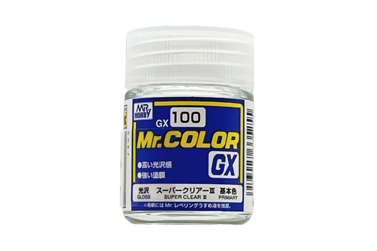 MR.Color GX-100 Super Clear III - Gloss Varnish - Lacquer - 18 ml - Mrh gx 100 1 - MRH-GX-100