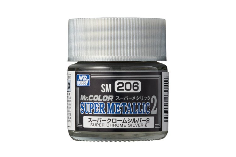 MR.Color SM-206 Super Metallic II - Super Chrome Silver II - Lacquer - 10 ml - Mrh sm 206 1 - MRH-SM-206