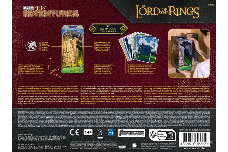 Revell 00536 Tiny Adventures - Lord of the Rings - Minas Tirith - Boekhoekje met LED Verlichting - 18x11x23cm - Rev00536 10 - REV00536