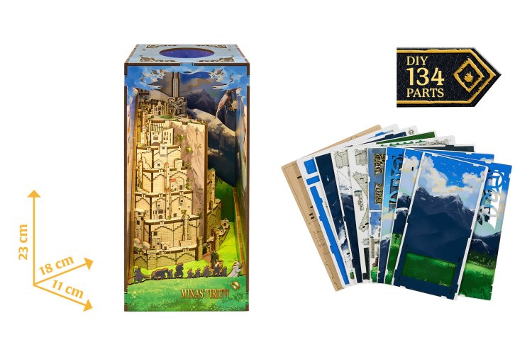 Revell 00536 Tiny Adventures - Lord of the Rings - Minas Tirith - Boekhoekje met LED Verlichting - 18x11x23cm - Rev00536 3 - REV00536