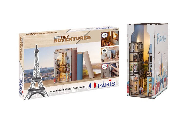 Revell 00539 Tiny Adventures - French City "Paris" - Book Nook with LED Lighting - 18x11x23cm - Rev00539 1 - REV00539