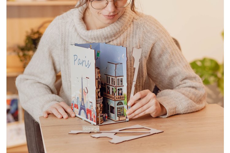 Revell 00539 Tiny Adventures - French City "Paris" - Book Nook with LED Lighting - 18x11x23cm - Rev00539 12 - REV00539