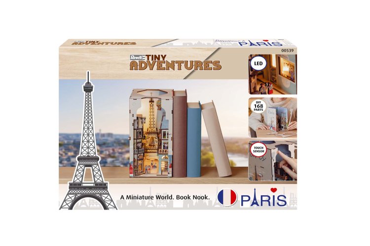 Revell 00539 Tiny Adventures - French City "Paris" - Book Nook with LED Lighting - 18x11x23cm - Rev00539 8 - REV00539