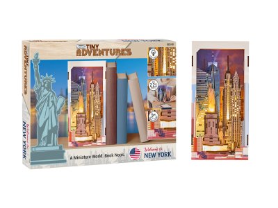 Revell 00540 Tiny Adventures &ndash; New York &ndash; Book Nook with LED Lighting &ndash; 18x11x23cm - Rev00540 1 - REV00540