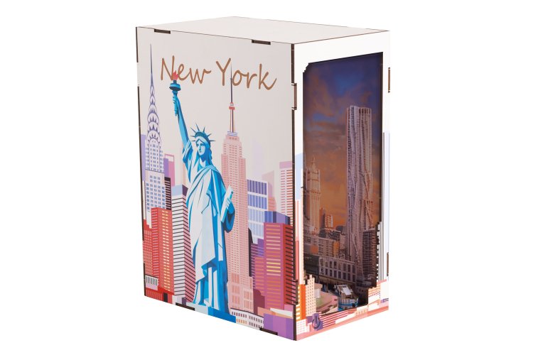 Revell 00540 Tiny Adventures &ndash; New York &ndash; Book Nook with LED Lighting &ndash; 18x11x23cm - Rev00540 6 - REV00540