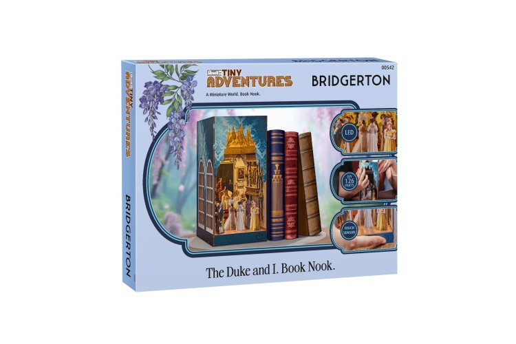 Revell 00542 Tiny Adventures &ndash; Bridgerton &ldquo;The Duke and I&rdquo; &ndash; Book Nook with LED Lighting &ndash; 18x11x23cm - Rev00542 10 - REV00542