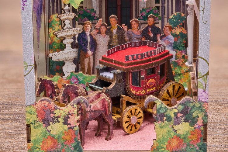 Revell 00543 Tiny Adventures &ndash; Bridgerton &ldquo;Into the Light&rdquo; &ndash; Book Nook with LED Lighting &ndash; 18x11x23cm - Rev00543 2 - REV00543