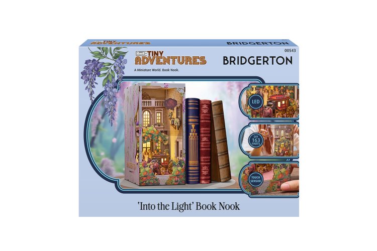Revell 00543 Tiny Adventures &ndash; Bridgerton &ldquo;Into the Light&rdquo; &ndash; Book Nook with LED Lighting &ndash; 18x11x23cm - Rev00543 7 - REV00543