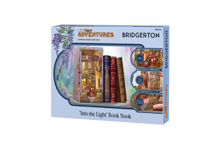 Revell 00543 Tiny Adventures &ndash; Bridgerton &ldquo;Into the Light&rdquo; &ndash; Book Nook with LED Lighting &ndash; 18x11x23cm - Rev00543 8 - REV00543