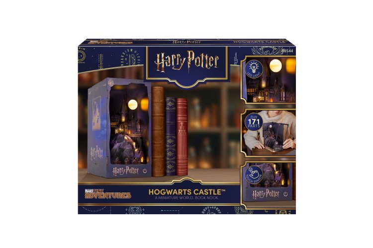 Revell 00544 Tiny Adventures - Harry Potter - Hogwarts Castle - Boekhoekje met LED-verlichting - 18 x 11 x 23 cm - Rev00544 18 - REV00544