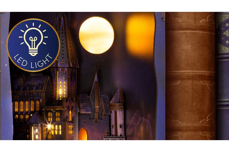 Revell 00544 Tiny Adventures - Harry Potter - Hogwarts Castle - Boekhoekje met LED-verlichting - 18 x 11 x 23 cm - Rev00544 7 - REV00544