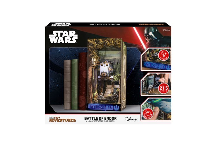 Revell 00546 Tiny Adventures - Star Wars - Battle of Endor - Book Nook with LED Lighting - 18x11x23cm - Rev00546 11 - REV00546
