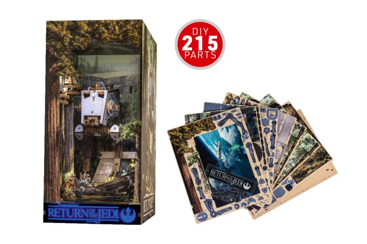 Revell 00546 Tiny Adventures - Star Wars - Battle of Endor - Book Nook with LED Lighting - 18x11x23cm - Rev00546 7 - REV00546
