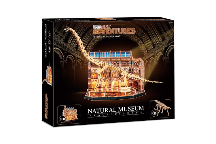 Revell 00619 Tiny Adventures &ndash; Natural Museum - Brachiosaurus Skeleton with LED &ndash; Functional Model - Rev00619 10 - REV00619