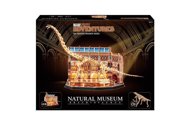 Revell 00619 Tiny Adventures &ndash; Natural Museum - Brachiosaurus Skeleton with LED &ndash; Functional Model - Rev00619 11 - REV00619
