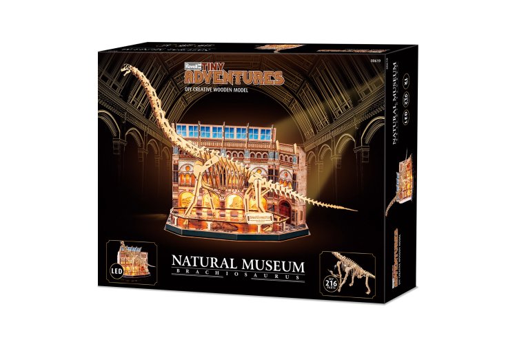 Revell 00619 Tiny Adventures &ndash; Natural Museum - Brachiosaurus Skeleton with LED &ndash; Functional Model - Rev00619 12 - REV00619