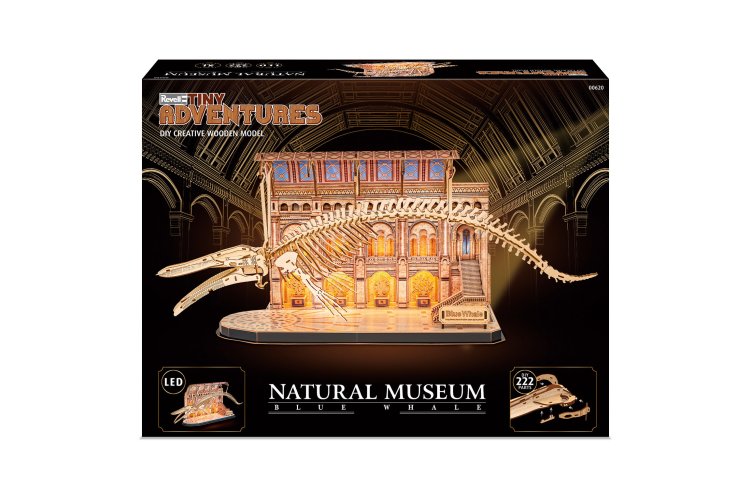 Revell 00620 Tiny Adventures &ndash; Natural Museum - Blue Whale with LED &ndash; Functional Model - Rev00620 11 - REV00620