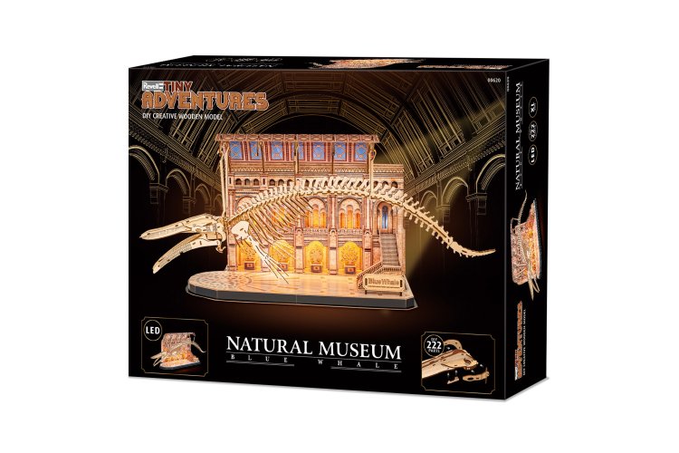 Revell 00620 Tiny Adventures &ndash; Natural Museum - Blue Whale with LED &ndash; Functional Model - Rev00620 12 - REV00620