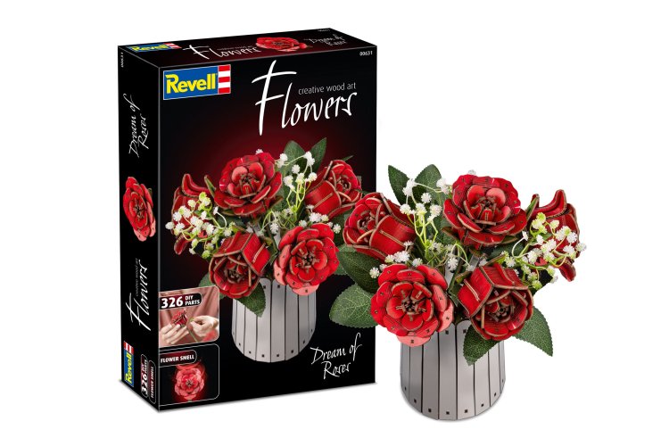 Revell 00631 Flowers - Droom van Rozen - Houten Bloemen met Vaas - Rev00631 1 - REV00631