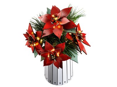 Revell 00634 Flowers - Kerstbloemen Poinsettia - Houten Bloemen met Vaas - Rev00634 2 - REV00634