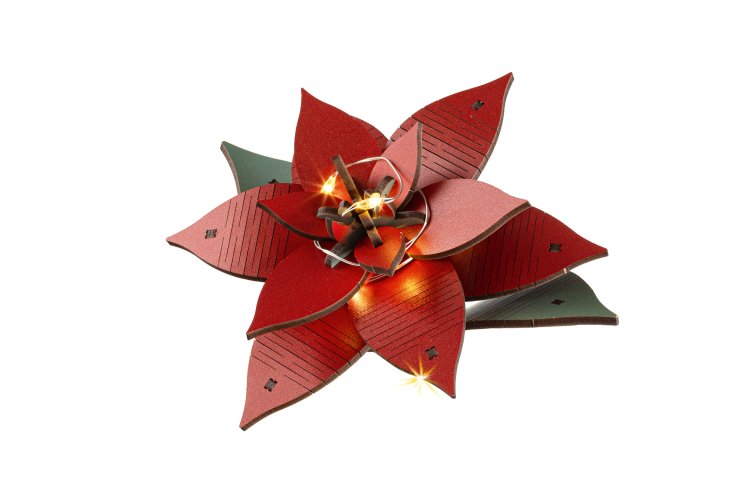 Revell 00634 Flowers - Kerstbloemen Poinsettia - Houten Bloemen met Vaas - Rev00634 3 - REV00634