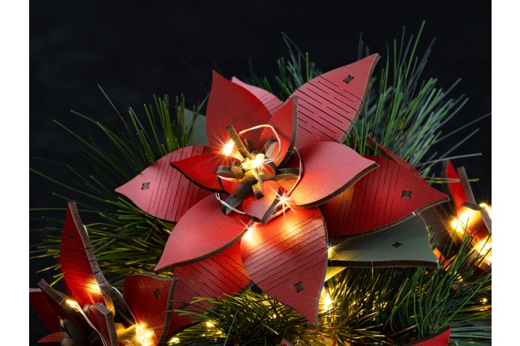 Revell 00634 Flowers - Kerstbloemen Poinsettia - Houten Bloemen met Vaas - Rev00634 7 - REV00634