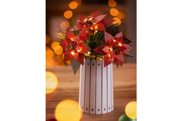 Revell 00634 Flowers - Kerstbloemen Poinsettia - Houten Bloemen met Vaas - Rev00634 8 - REV00634