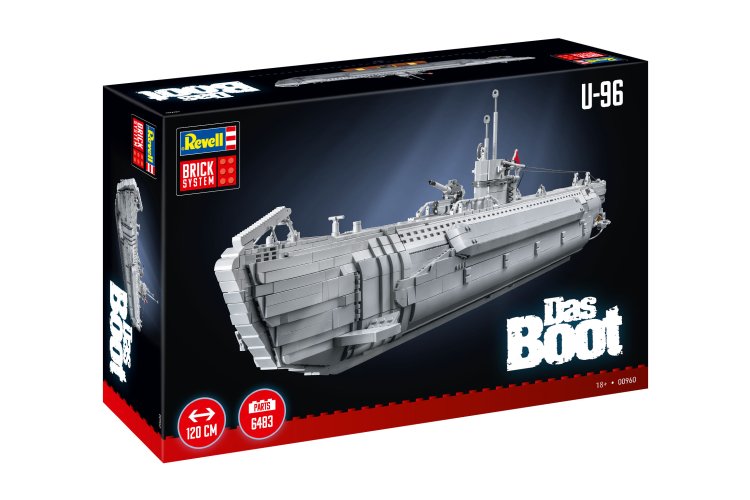 1:56 Revell 00960 Brick System - Onderzee&euml;r "Das Boot" met Volledig Interieur en Filmposter - Onderzeeboot - Rev00960 11 - REV00960
